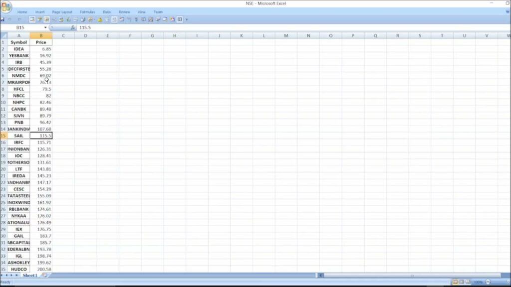 Créer un sélecteur boursier sous Excel avec Python et Grok