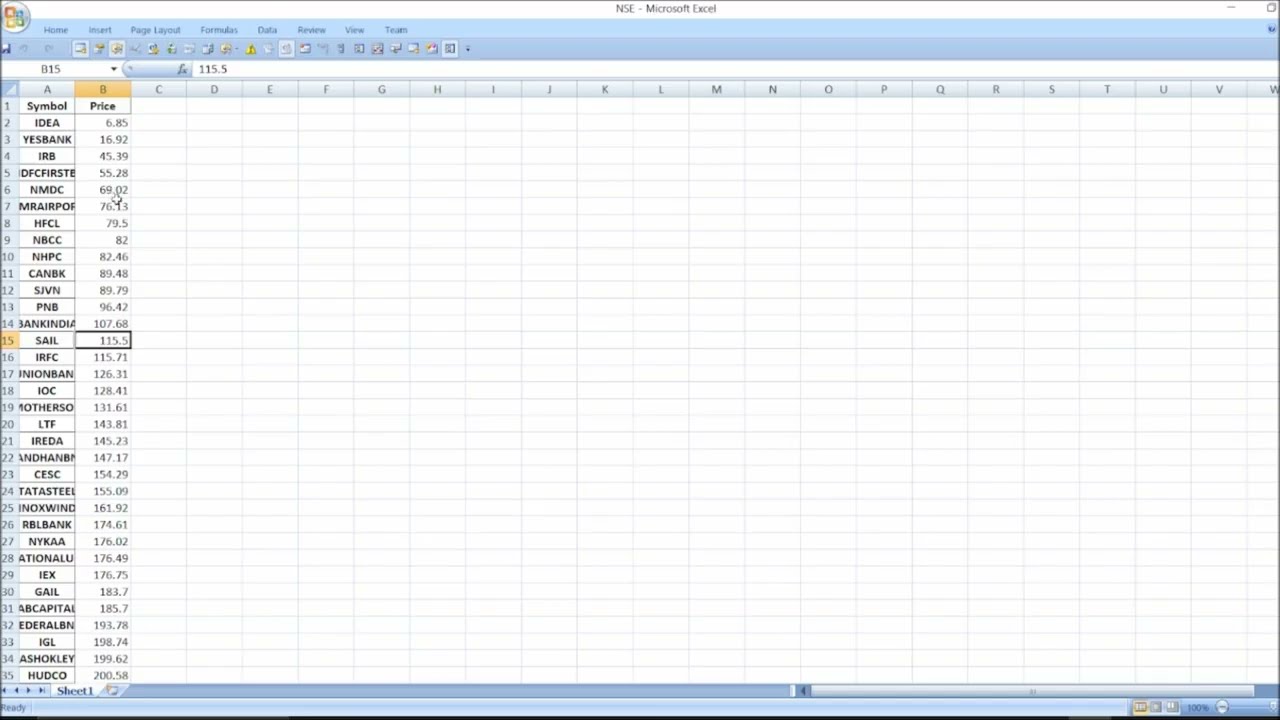 Créer un sélecteur boursier sous Excel avec Python et Grok